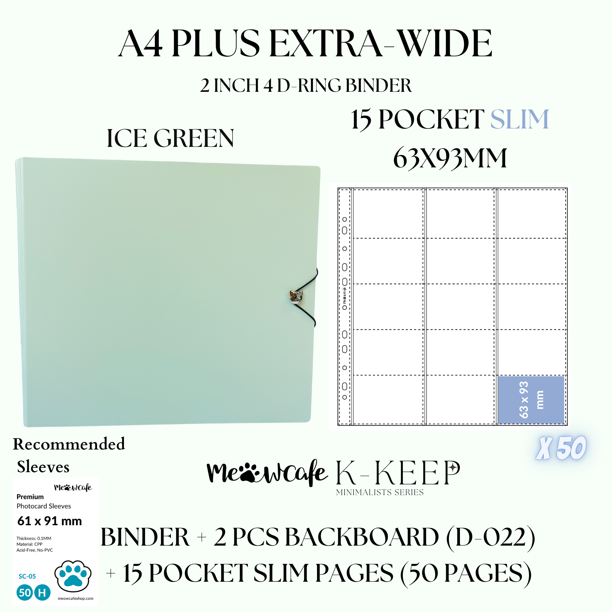 K-KEEP [A4 (Plus) Extra Wide] Binder (OT13, OT12) – MeowCafeShop