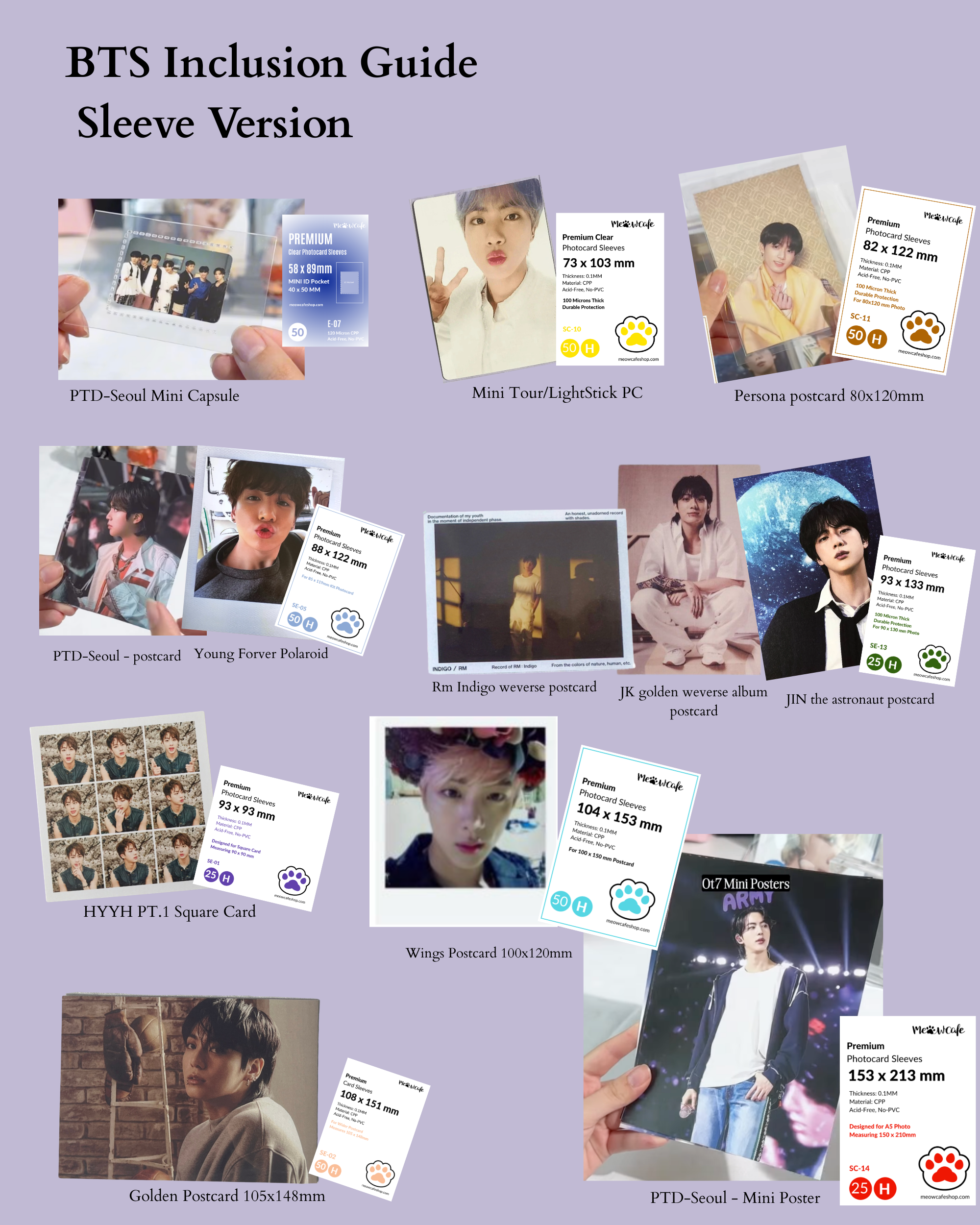 BTS Collection Supplies – MeowCafeShop