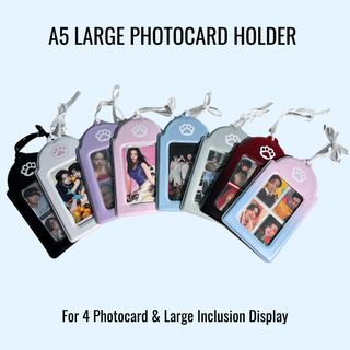 MeowCafe A5 Large Photocard Holder – 4 Photocard & Large Inclusion Display