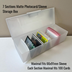 7 Sections Large Photocard Sleeve Organizer Boxes with 1 Lid