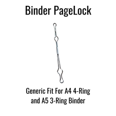 Binder PageLock for A4 4-Ring and A5 3 Ring Binder, Generic Design