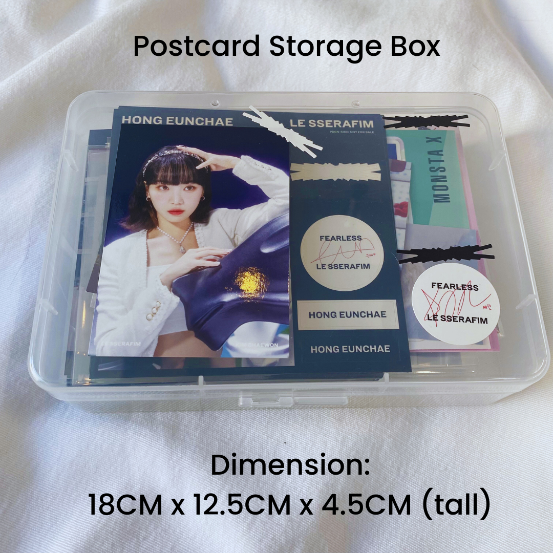 Clear Kpop Photocards Collect Box Photocard Holder Box Postcard Toploader  Storage Box - Postcard Holder Box