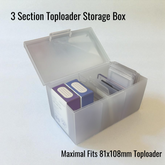 3 Sections Large Toploader Organizer Boxes with 1 Lid