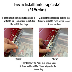Binder PageLock for A4 4-Ring and A5 3 Ring Binder, Generic Design
