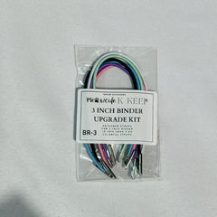 K-KEEP 3 inch Binder DIY Upgrade Kit: 18.5mm Long, 6 Colorful Straps: White, Ice Green, Icy Pink, Minimal Purple, Icy Blue, Black Strap