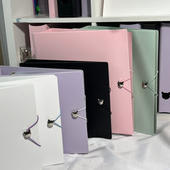 K-KEEP 3 inch Binder DIY Upgrade Kit: 18.5mm Long, 6 Colorful Straps: White, Ice Green, Icy Pink, Minimal Purple, Icy Blue, Black Strap