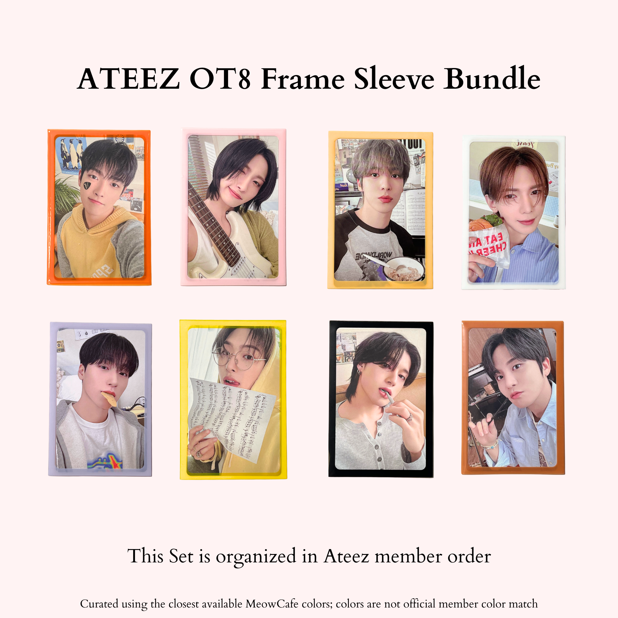 Meowcafe Premium [61x91 mm] Colored Frame Sleeves - Colored Frame