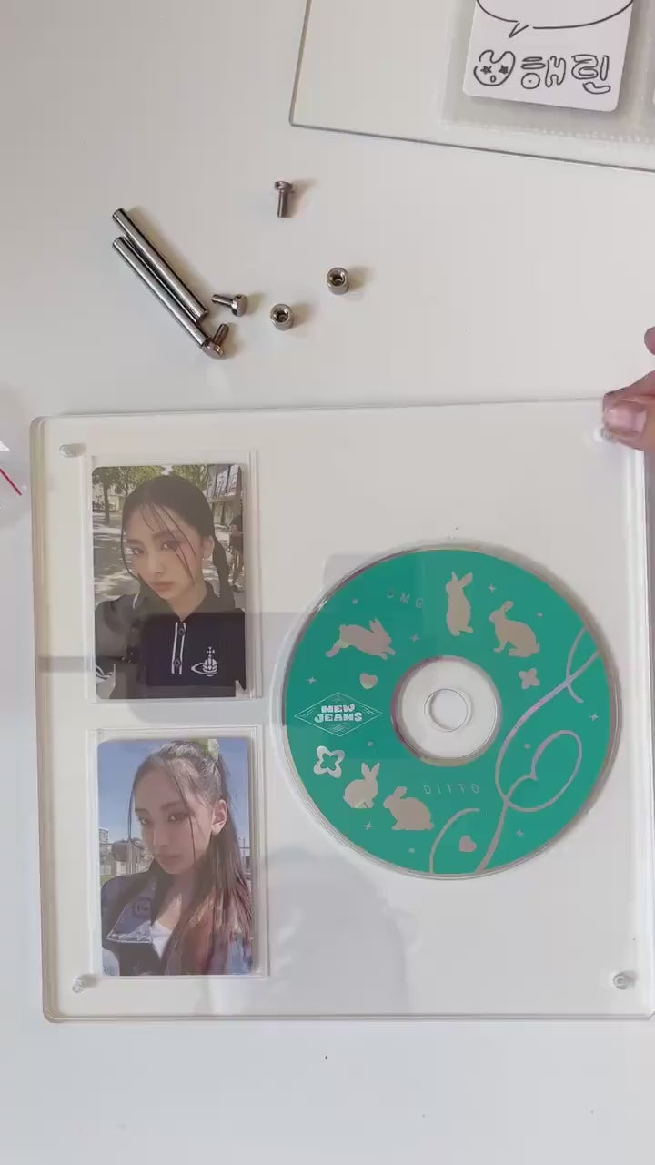 Kpop Acrylic Album CD/ Photocard Display Stand, Holds 2/4 Photocards Display Frame Clear Shelf Photocard Display Frame Photocard Holder