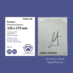[133x173MM]  Meowcafe Premium CPP Card Sleeve Fits 130x170mm Enhypen Signed Postcard (Romance Untold and DayDream) (SE-17)