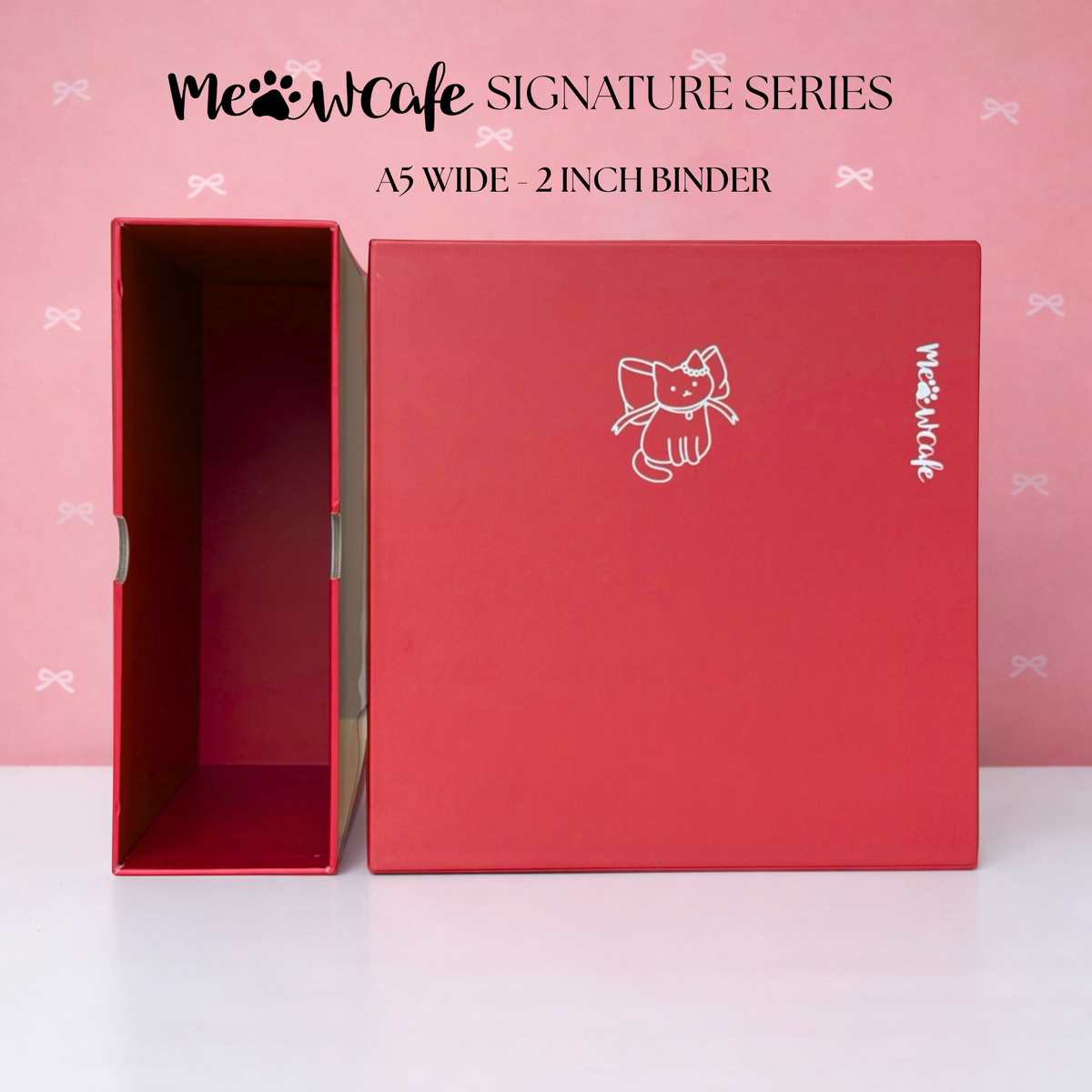 [Signature Series] - [A5 Wide] - [2 inch] - Magnetic Closure Binder + Dustproof SlipCase - Ribbon