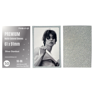Meowcafe [61x91mm] Premium Colored Matte Sleeves Series - Silver Stardust
