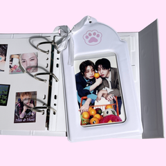 Carpeta para fotocards tamaño A5 MeowCafe – Exhibidor para 4 fotocards y artículos grandes