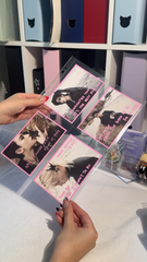 K-KEEP [A4 PLUS] -  4 Pocket (Postcard) - 11 Holes Premium Binder Pages, 100 Micron Thick, High Definition (Pack of 10) - (W-03)