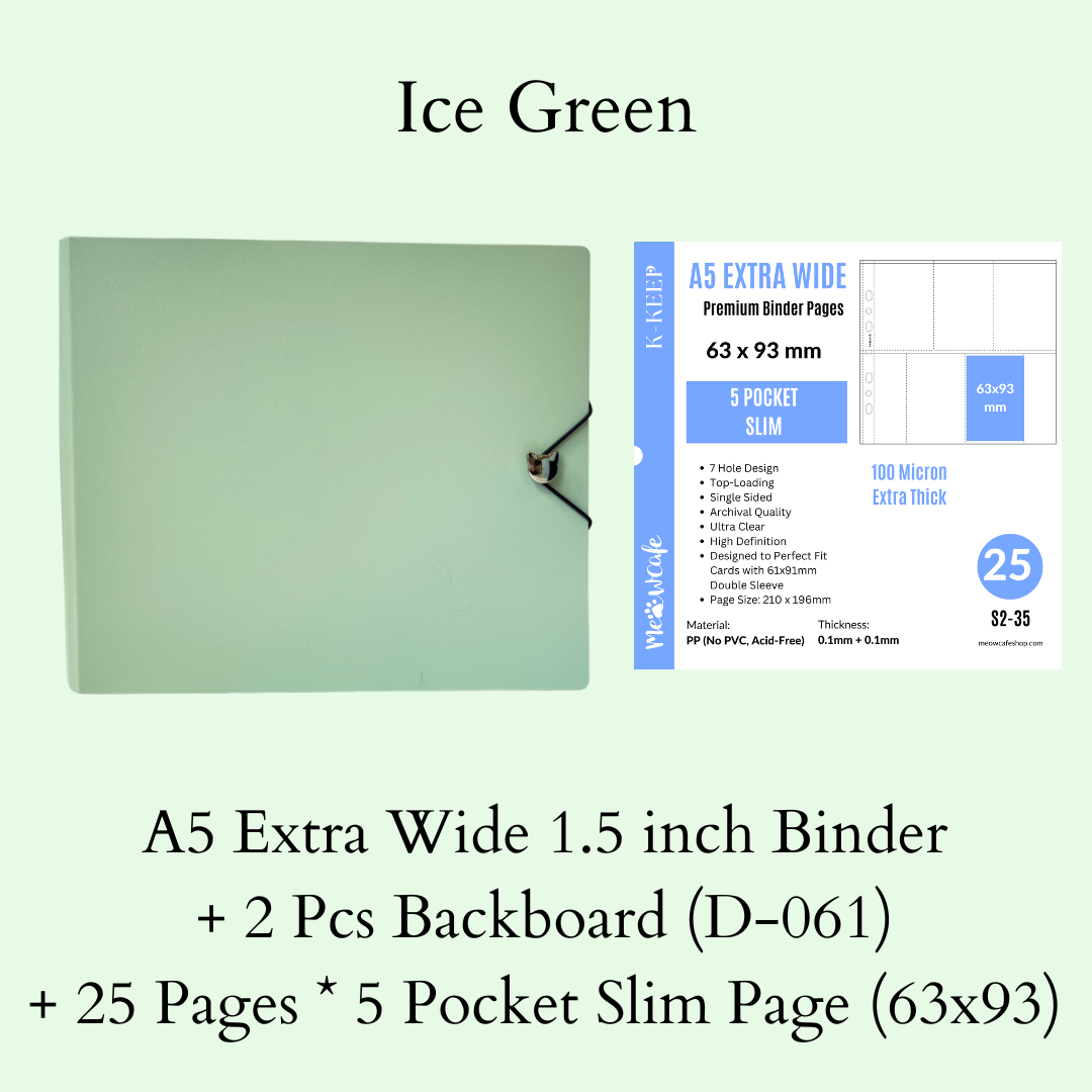 K-KEEP [A5 Extra-Wide] Binder [1.5 inch] - [Minimalist Series] "OT5/OT6" Collector Binder - Compact Beginner Friendly Version