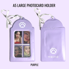 Carpeta para fotocards tamaño A5 MeowCafe – Exhibidor para 4 fotocards y artículos grandes