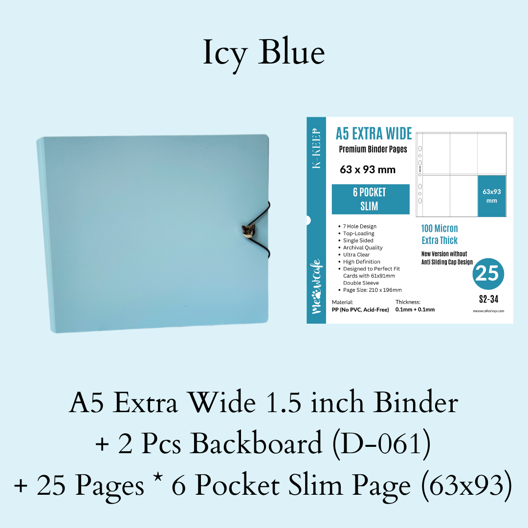 K-KEEP [A5 Extra-Wide] Binder [1.5 inch] - [Minimalist Series] "OT5/OT6" Collector Binder - Compact Beginner Friendly Version
