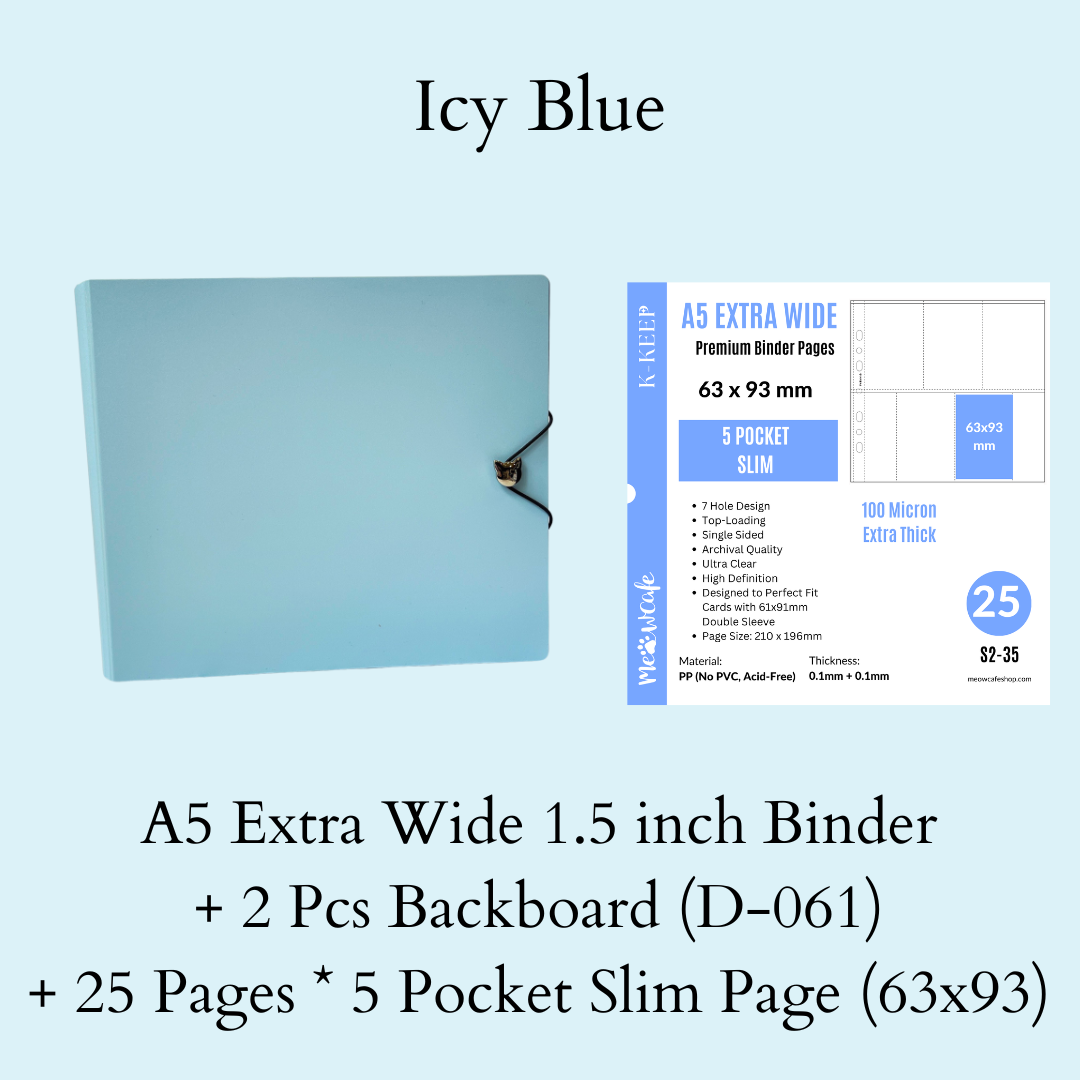 K-KEEP [A5 Extra-Wide] Binder [1.5 inch] - [Minimalist Series] "OT5/OT6" Collector Binder - Compact Beginner Friendly Version