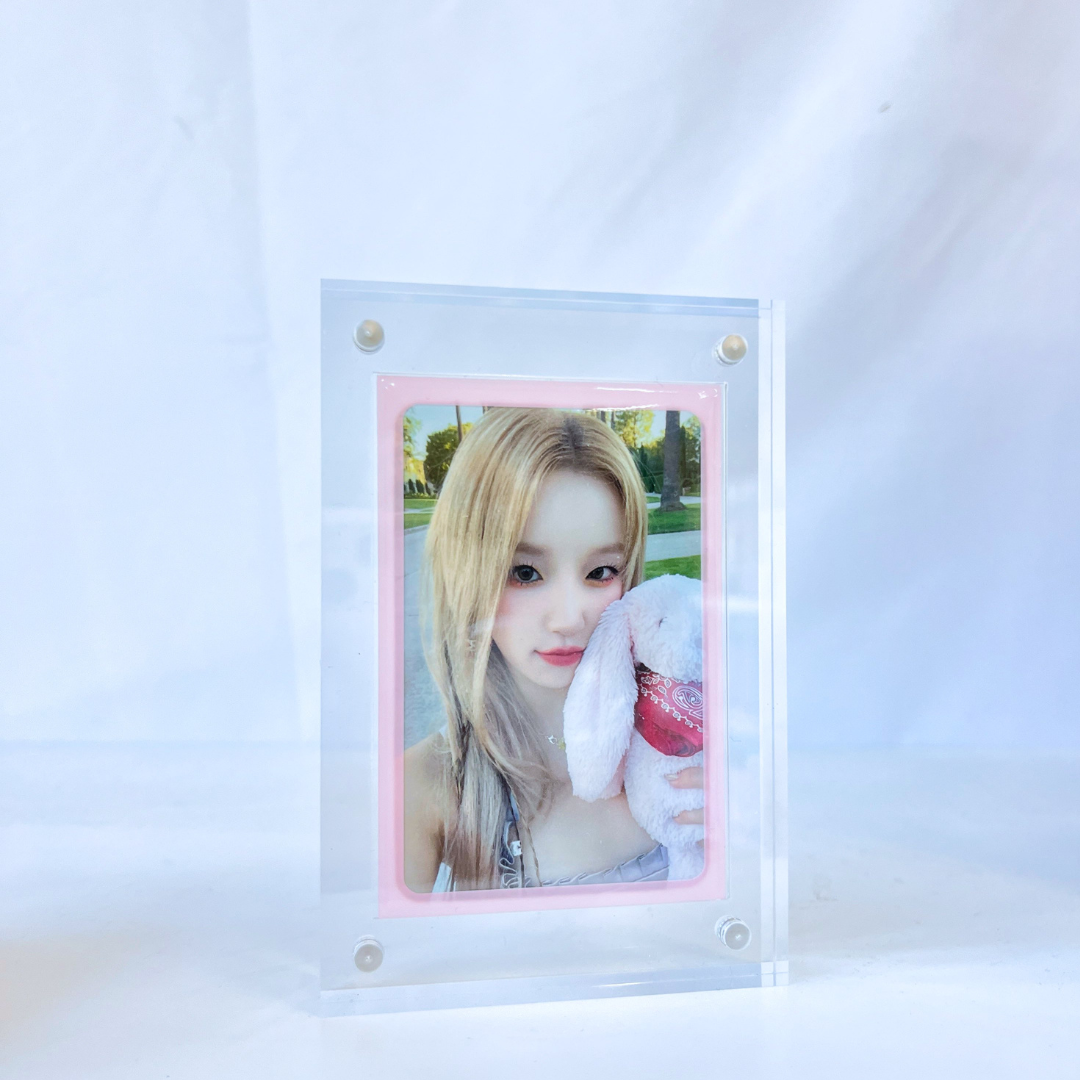 K-KEEP Acrylic Magnetic Display Frame - [1 Photocard Frame] Slot Size 62x92MM - 10MM Thick, Free Standing Frame with Inner Insert Slot