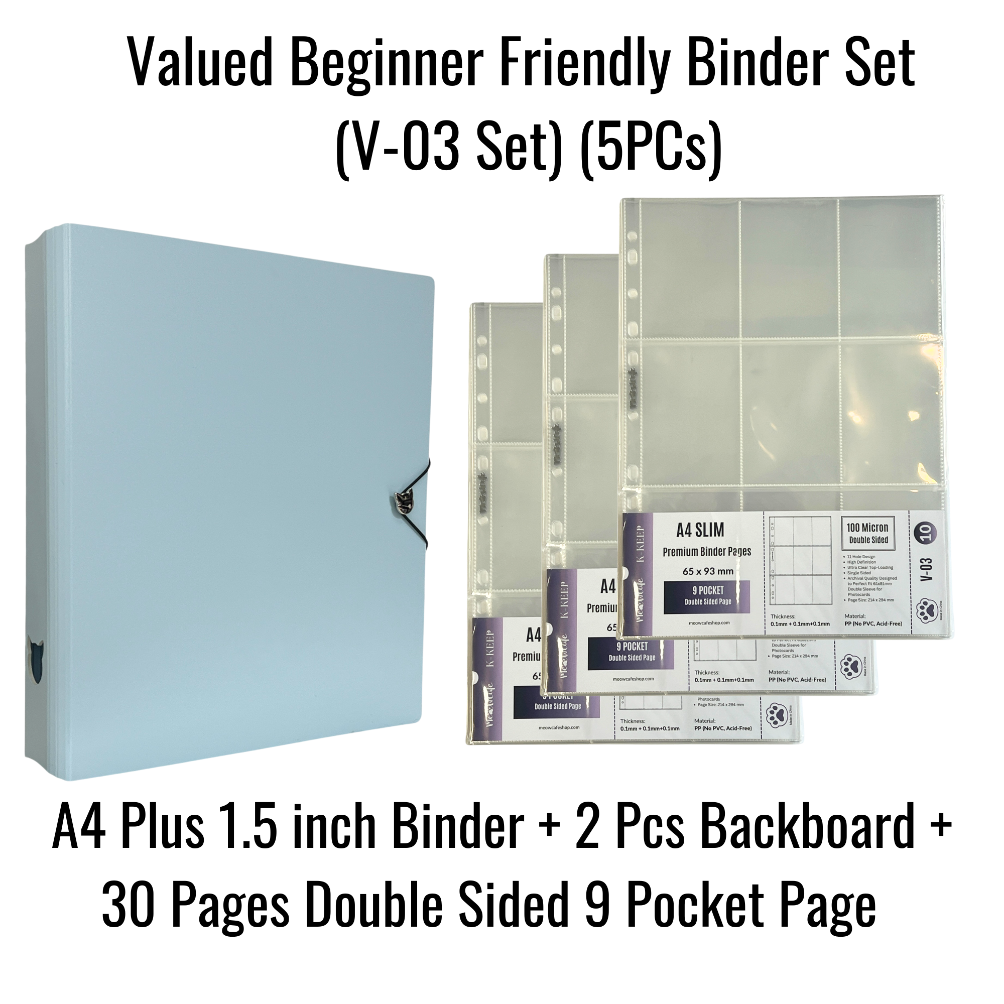 K-KEEP [A4 PLUS]  Binder - [1.5 inch]- [Compact Version] - Minimalist Comprehensive Binder with Elegant Slim Look
