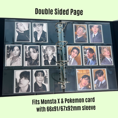 [Double Sided] K-KEEP [A4 PLUS] -  7 Pocket Standard (71x94mm) - 11 Holes Premium Binder Pages, 100 Micron Thick, High Definition (Pack of 10) - (W-26) Fits Monsta X, Pokemon, 66x91mm Dragon Shield Sleeve