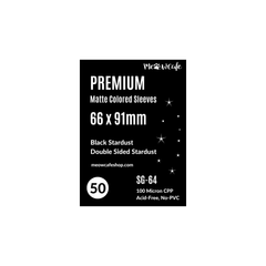 [PRE ORDER][Ship on Aug 30th][For TCG Cards]Meowcafe [66x91 mm] Premium Colored Matte Sleeves Series - Black Stardust (SG-64)