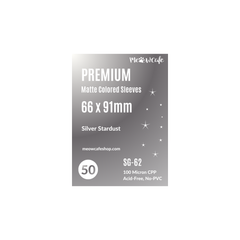 [PRE ORDER][Ship on Aug 30th][For TCG Cards]Meowcafe [66x91 mm] Premium Colored Matte Sleeves Series - Silver Stardust (SG-62)