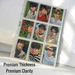 [2025 Updated Valued Bundle] K-KEEP [A4 Standard] Binder - [Moonlight Series] - Elegant PU Leather Kpop Photocard Binder - [Improved 1 Inch D-Ring]