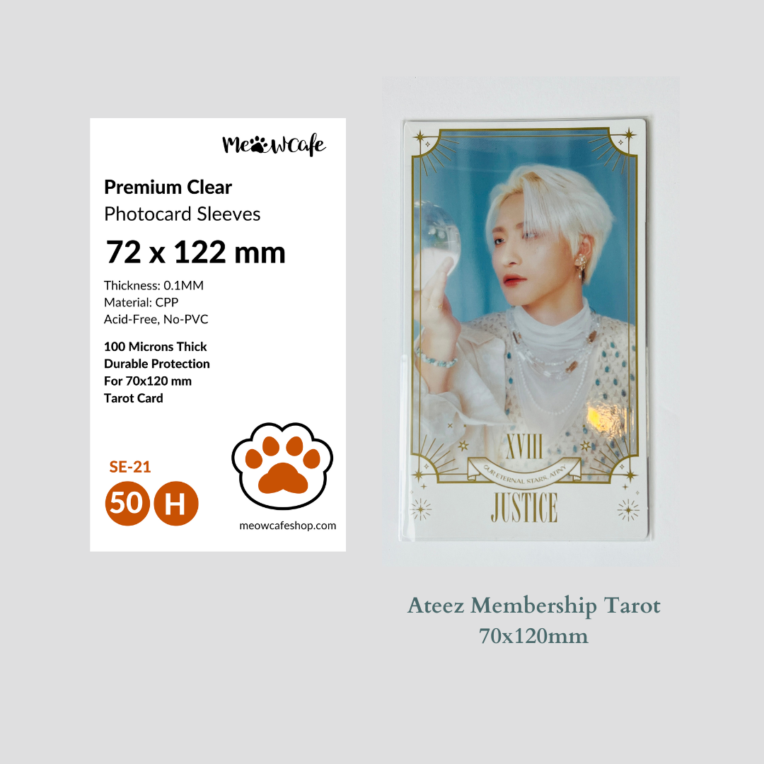 [72x122MM]  Meowcafe Premium CPP Card Sleeve for 70x120mm Tarot Photocard (SE-21)