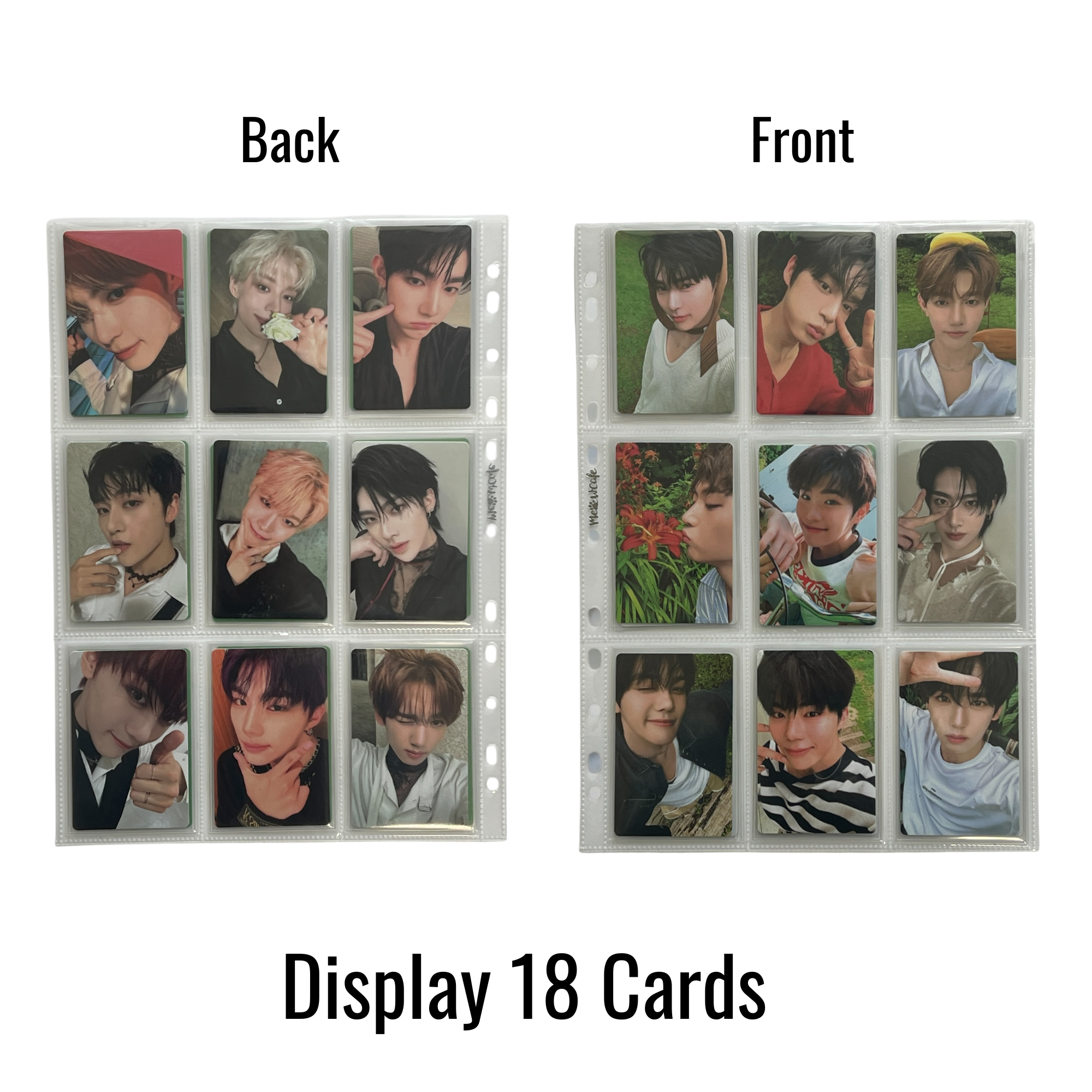 [2025 Updated Valued Bundle] K-KEEP [A4 Standard] Binder - [Moonlight Series] - Elegant PU Leather Kpop Photocard Binder - [Improved 1 Inch D-Ring]