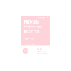 [PRE ORDER][Ship on Aug 30th][For TCG Card] Meowcafe [66x91 mm] Premium Colored Matte Sleeves - Light Pink (SG-69)