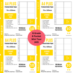[B Grade Final Sale] [A4 PLUS] Binder Pages- 40 Pages B Grade Bundle