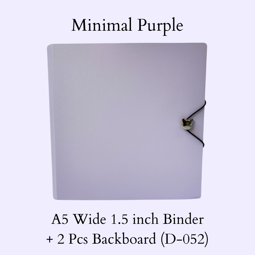 K-KEEP [A5 Wide]  Square Binder - [1.5 inch] - [Minimalist Series]  - D-Ring Compact Beginner Friendly Comprehensive Collector Binder