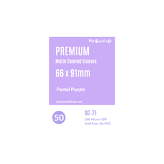 [PRE ORDER][Ship on Aug 30th][For TCG Card] Meowcafe [66x91 mm] Premium Colored Matte Sleeves - Pastel Purple (SG-71)