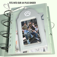Carpeta para fotocards tamaño A5 MeowCafe – Exhibidor para 4 fotocards y artículos grandes