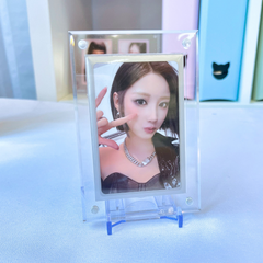 K-KEEP Acrylic Magnetic Display Frame - [1 Photocard Frame] Slot Size 62x92MM - 3MM Thick, Slant Picture Frame Effect Display Frame (Frame Only, No Stands)