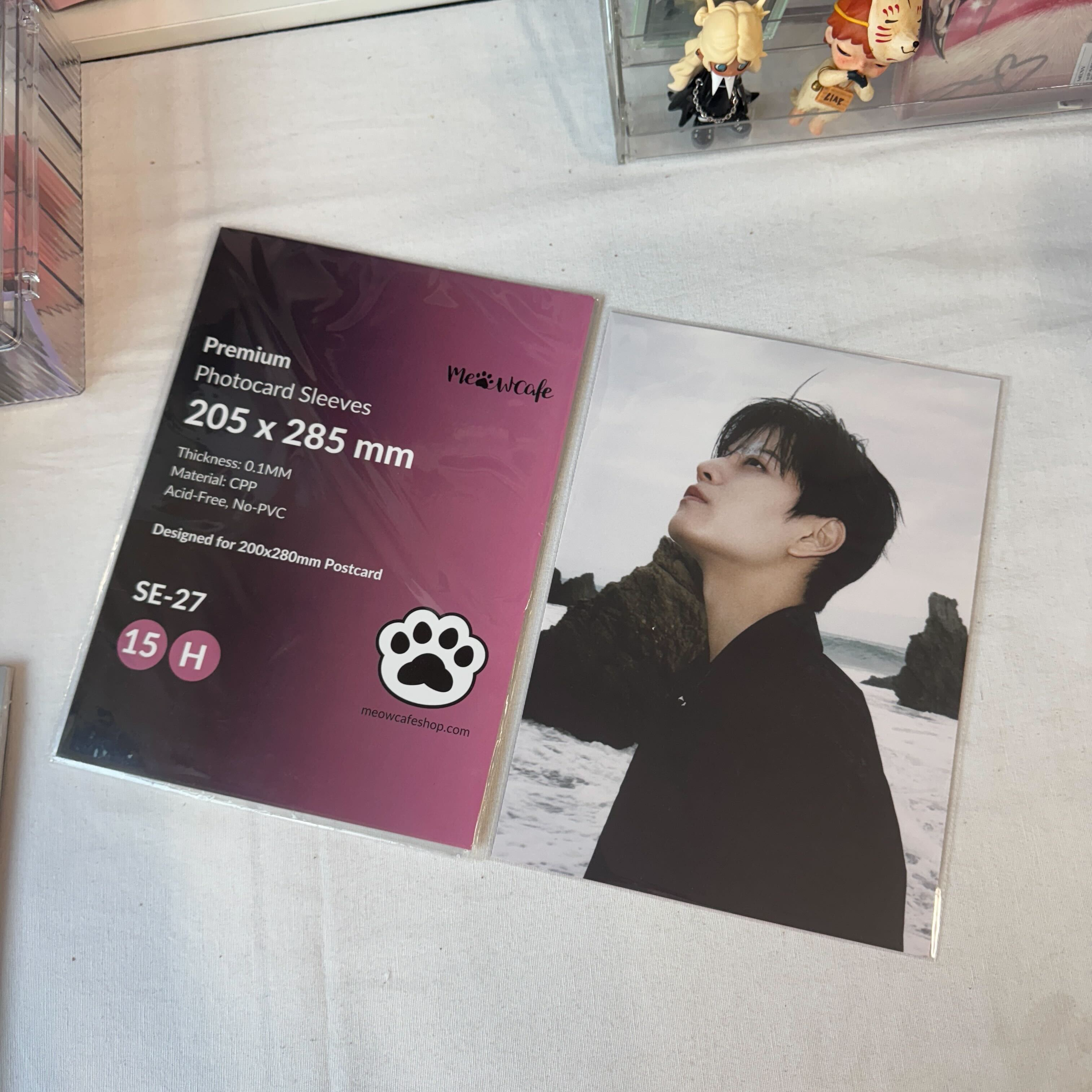 [205x285MM]  Meowcafe Premium CPP Card Sleeve for 200x280mm Card, Stary Kids DO IT IT Version Photocard (15 sleeves)