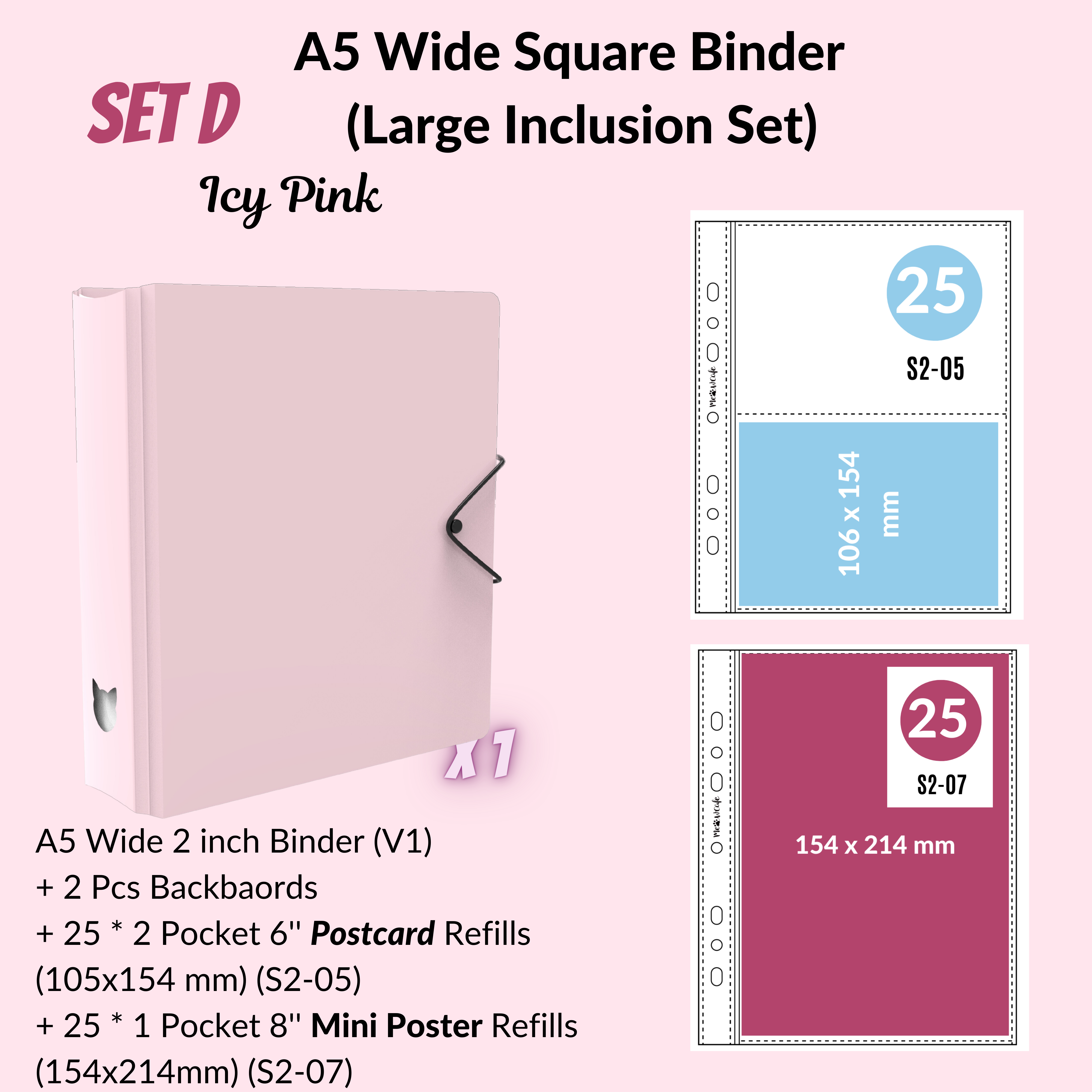 K-KEEP [A4 PLUS] Binder - [2 inch] - [Minimalist Series] - The Most  Comprehensive A4 Binder Specially Designed for Kpop Collector - Icy Pink /