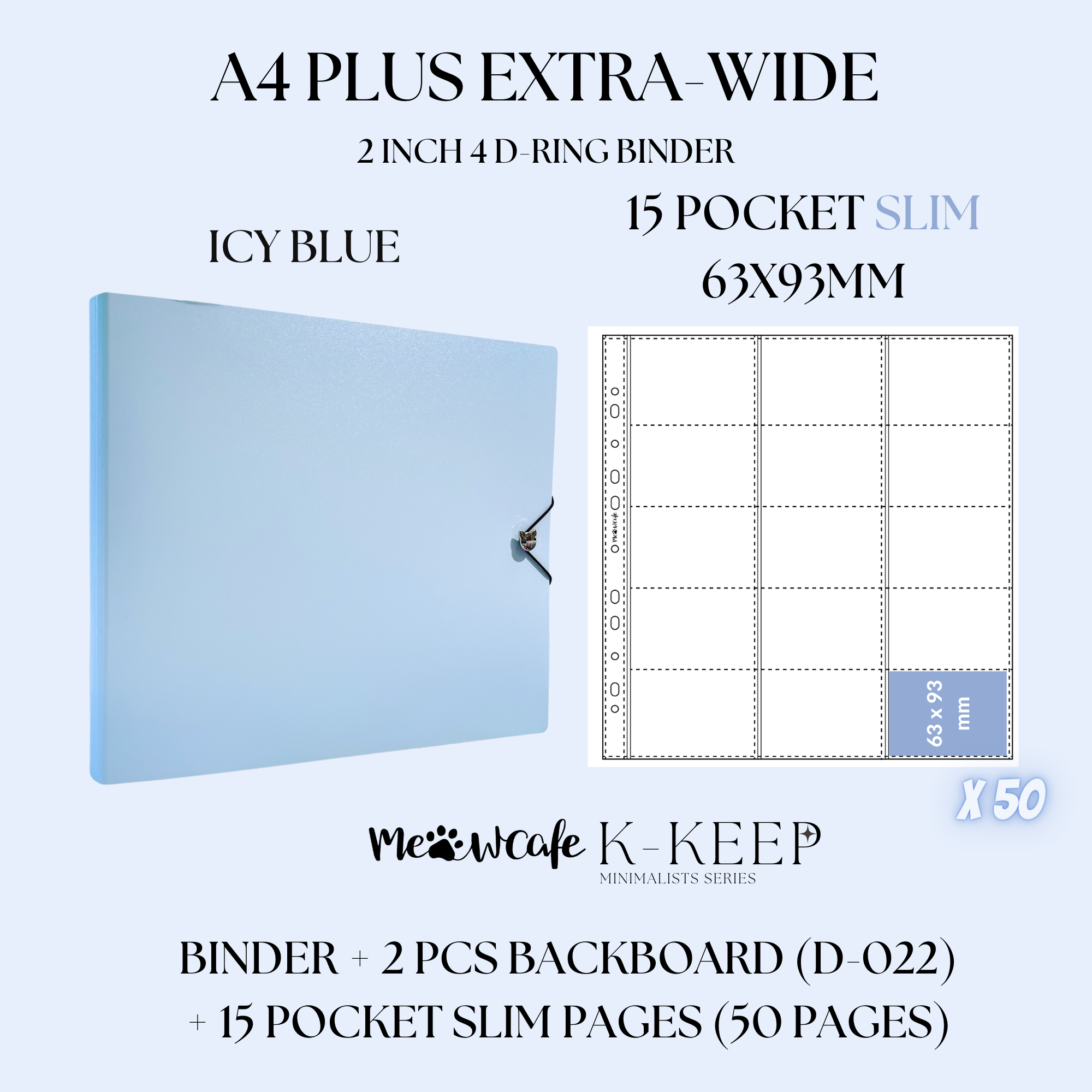 [Limited Stock] K-KEEP [A4 Plus Extra Wide] Binder - [2 Inch] - [Minimalist Series] - OT13 Binder Specially Designed for OT13  (Seventeen) or OT5 Collectors | Kpop Photocard Binder