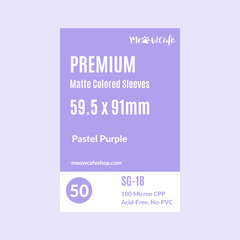 Meowcafe [59.5x91mm] Premium Colored Matte Sleeves - Pastel Purple (SG-18)