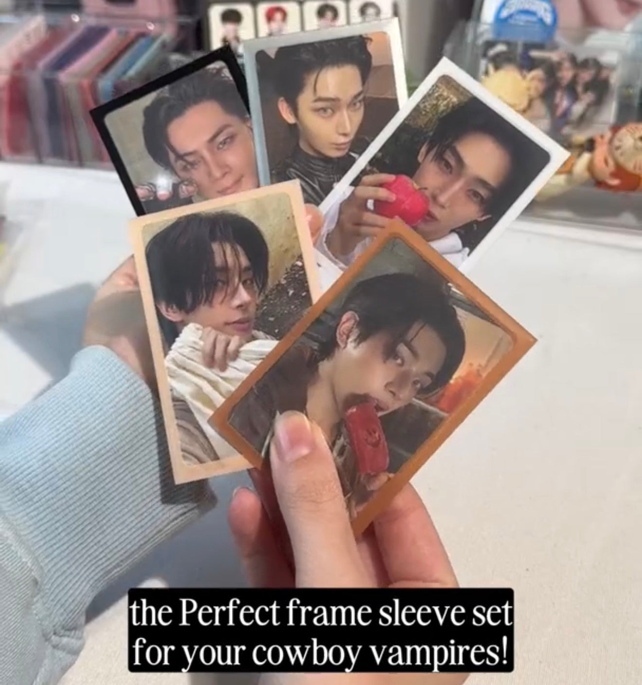 Meowcafe Premium [61x91 mm] Colored Frame Sleeves - Colored Frame Front + Clear Back For Special Visual Representation - Neutral Colors Variety Packs of 5 Colors Sample Set