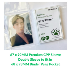[67x92 MM] Meowcafe Premium CPP Card Sleeve for Kpop Photocards SC-25