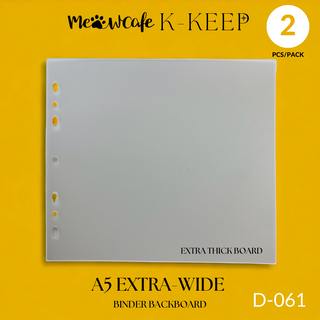 K-KEEP [Ordner-Rückwände] - Für [A5 Überbreite] Ordner - Universelles 7-Loch-Design - Schützt Ihre Sammlerstücke vor dem Verbiegen (2 Stück pro Packung) - D-061