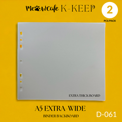K-KEEP [Binder Backboards] - For [A5 Extra Wide] Binder - 7 Holes Generic Design - Protect Your Collectible From Bending (2 Pcs Per Pack) -D-061