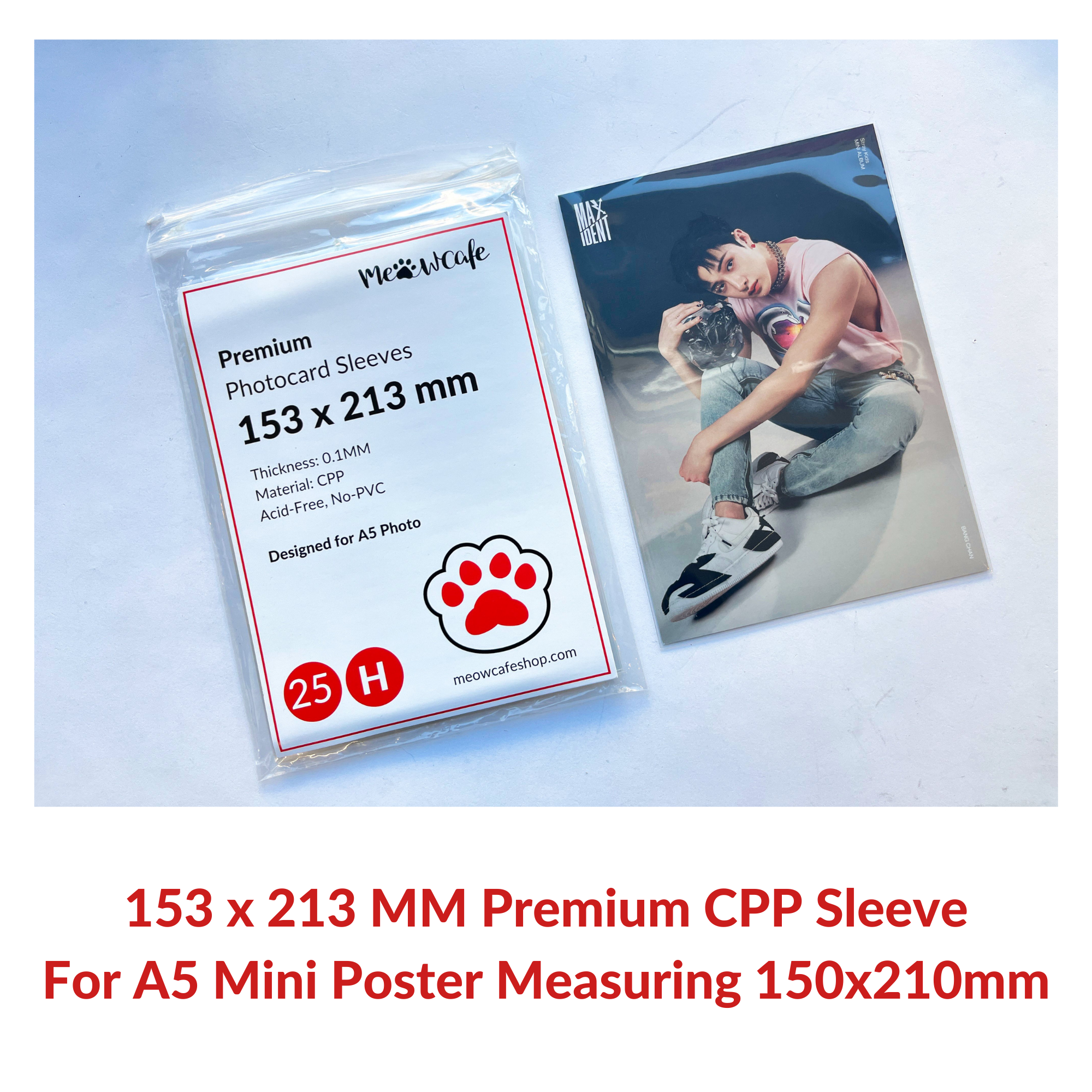 [153x213MM]  Meowcafe Premium CPP Card Sleeve (Pack of 25 Sleeves)