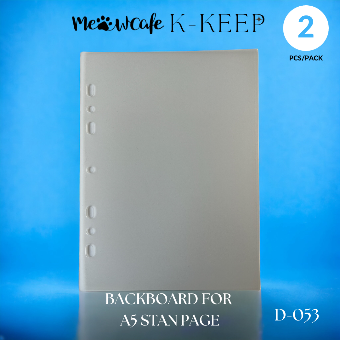 K-KEEP [Binder Backboards] - For [A5 Standard] Binder - 7 Holes Generic Design - Protect Your Collectible From Bending (2 Pcs Per Pack) - D-053