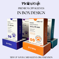 Meowcafe Premium CPP Card Sleeves In Box Design [57x88mm | 58x89mm | 59.5x91mm | 61x91mm]