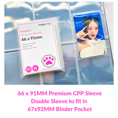 [66x91 MM] Meowcafe Premium CPP Card Sleeve for Kpop Photocards