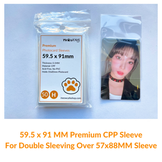 [59.5x91MM] Meowcafe Premium CPP Card Sleeve for Kpop Photocards