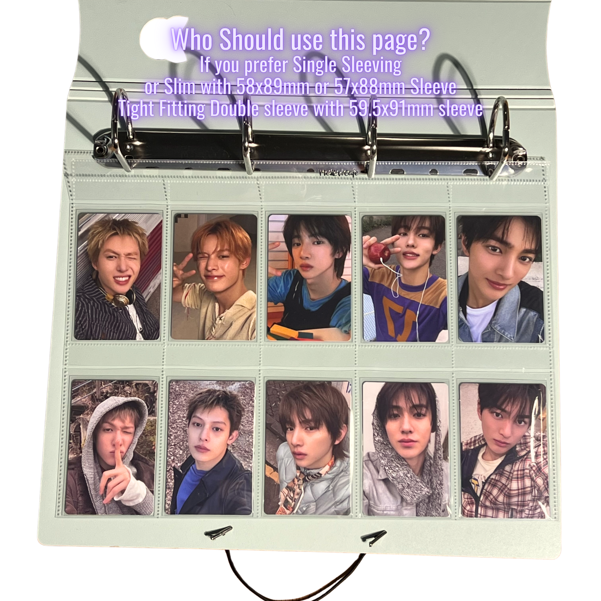 K-KEEP [A4 PLUS] - 10 Pocket 61x93mm - 11 Holes Premium Binder Pages, 100 Micron Thick, High Definition (Pack of 10) - (W-22)
