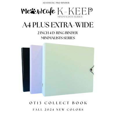 K-KEEP [A4 Plus Extra Wide] Binder - [2 Inch] - [Minimalist Series] - OT13 Binder Specially Designed for OT13  (Seventeen) or OT5 Collectors | Kpop Photocard Binder